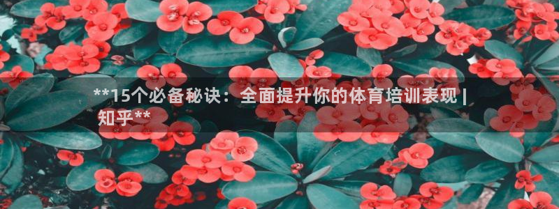 耀世娱乐注册官网账号：**15个必备秘诀：全面提升你